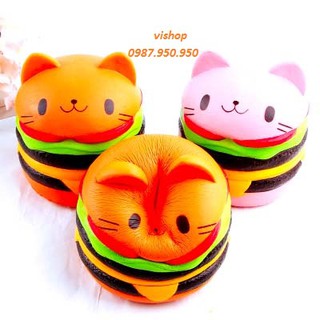 SquiShy BÁNH HAMBURGER MÈO