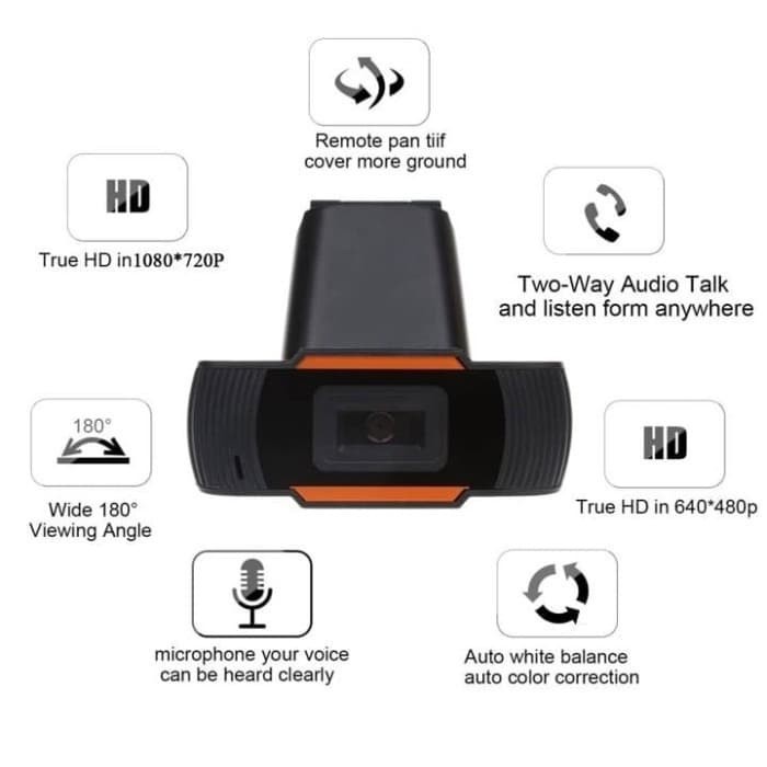 Webcam 720p Hd Tự Động Lấy Nét Tích Hợp Micro Có Cổng Usb | BigBuy360 - bigbuy360.vn