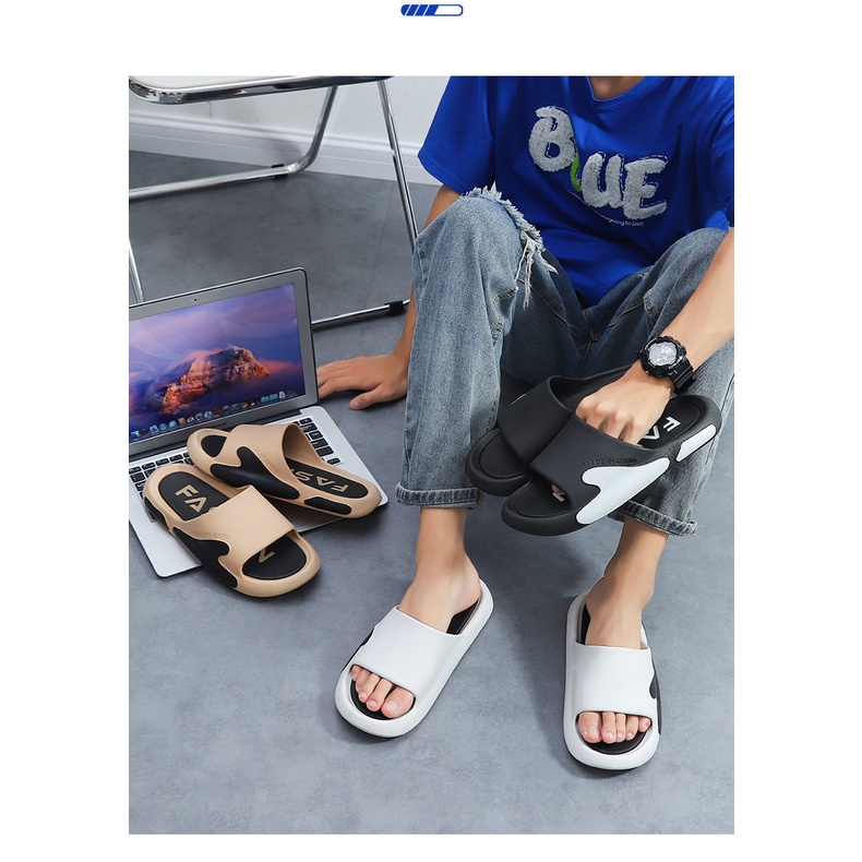 Dép Quai Ngang Chống Trượt / Mài Mòn Size Lớn 50 Thời Trang Cho Nam