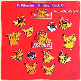 Miếng Dán Ủi Thêu Hình Pikachu Dễ Thương