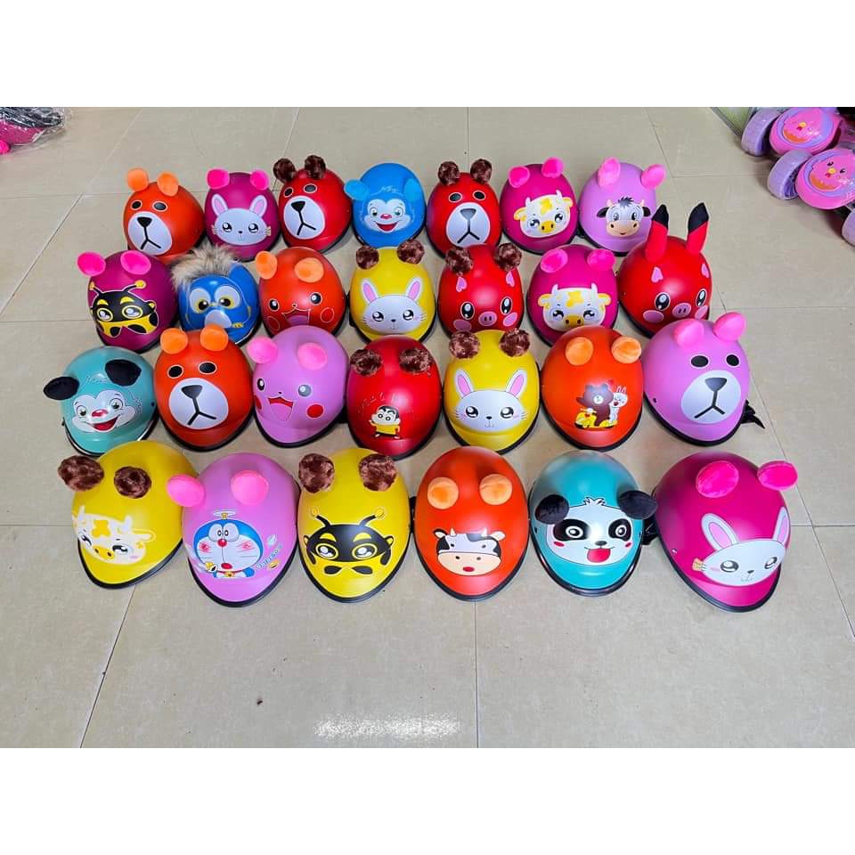 Mũ bảo hiểm nửa đầu siêu nhẹ họa tiết dễ thương, đáng yêu cho bé – Ngọc Ken Shop