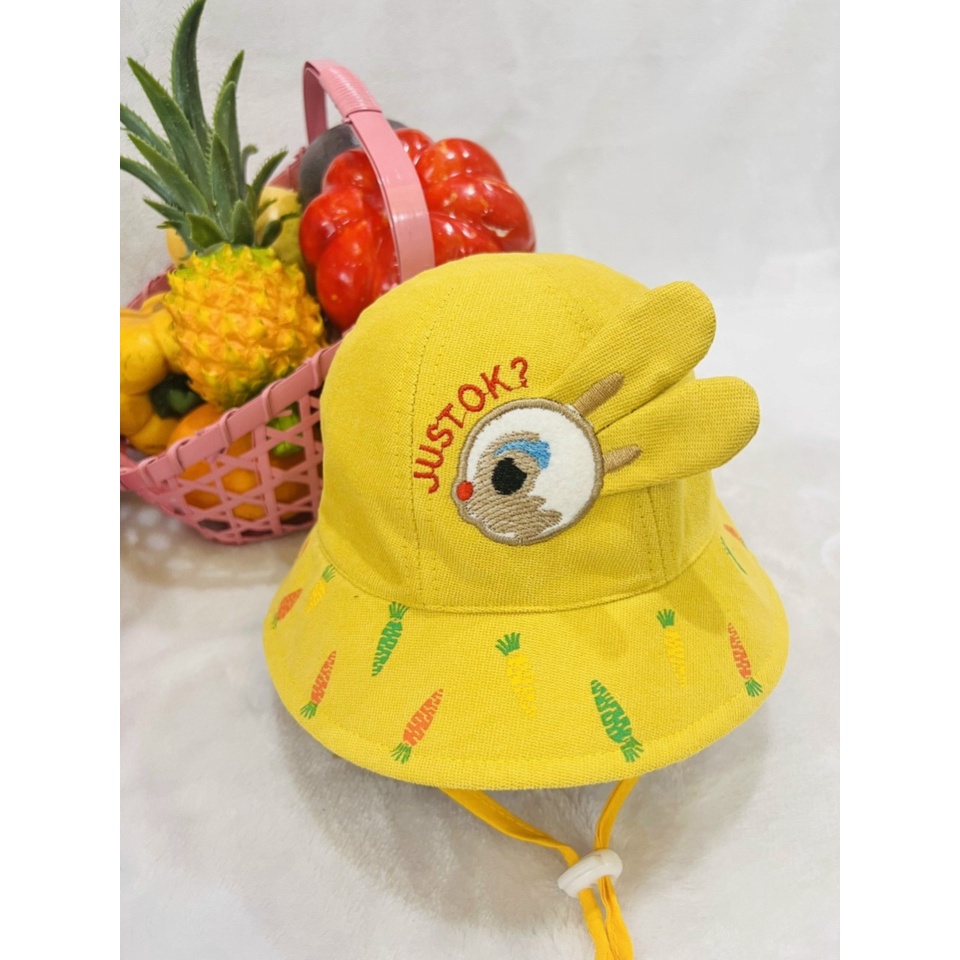 Mũ nón vành thỏ JUSTOK nhung cho bé 8-24 tháng