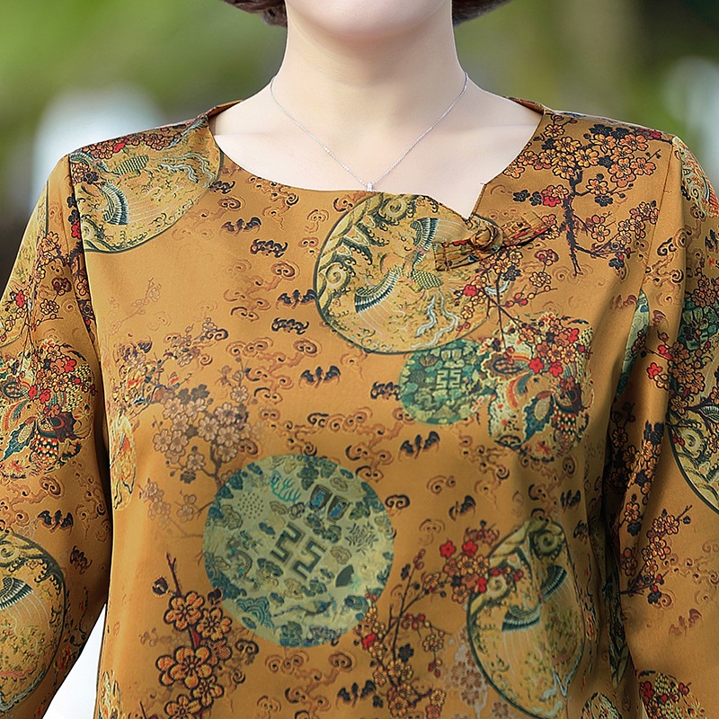 Áo Lụa trung niên cho mẹ, Hàng Quảng Châu cao cấp 3 màu V'vie Ladies