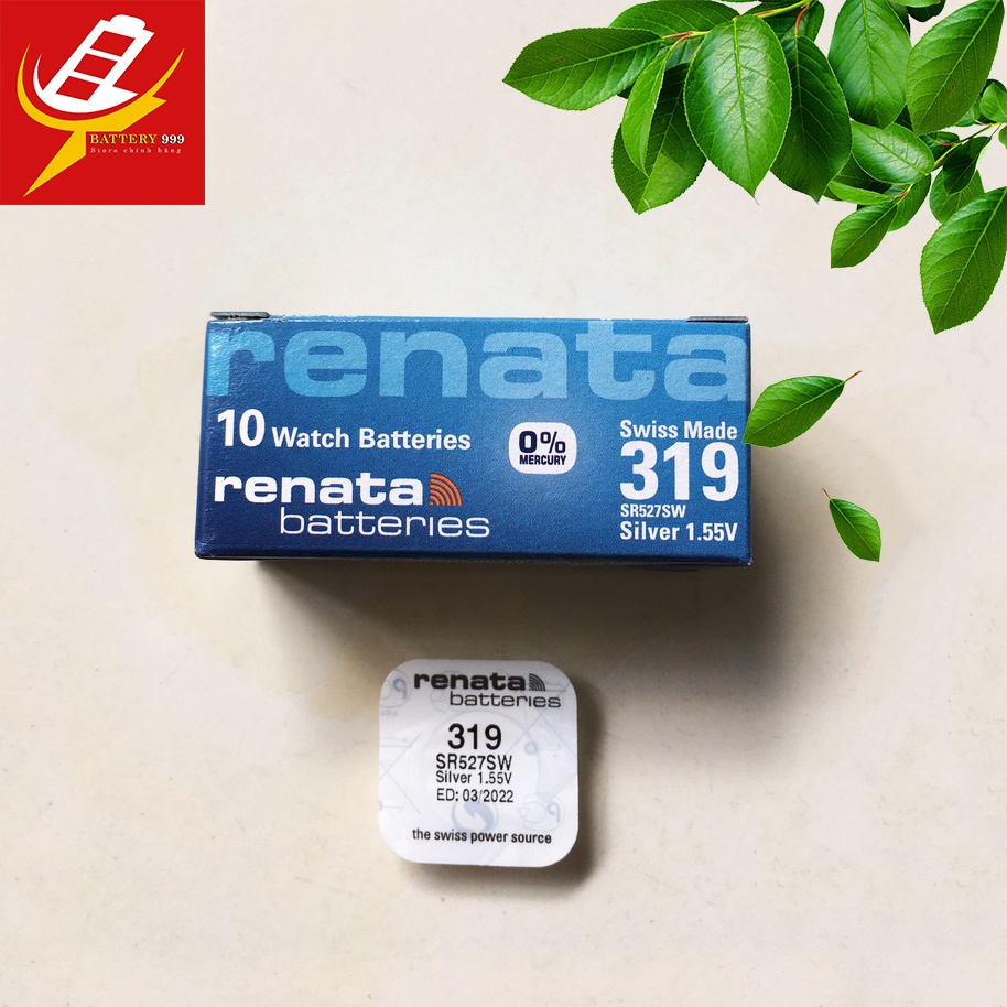 Pin Đồng Hồ SR527SW 319 SR527 Renata Chính Hãng - Vỉ 1 Viên