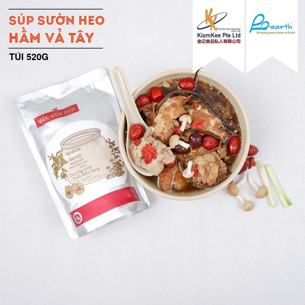 SÚP ĂN LIỀN SƯỜN HEO HẦM VẢ TÂY KIOMKEE 1 TÚI x 520G | BigBuy360 - bigbuy360.vn