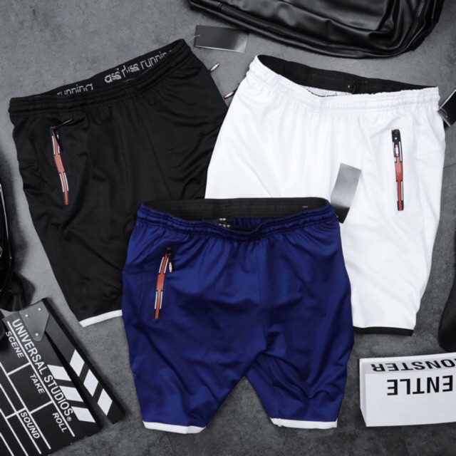[Mã SKAMSALEP6 giảm 10% TỐI ĐA 100K đơn150K] QUẦN SHORT THỂ THAO NAM THUN LẠNH 3 TÚI KHOÁ KÉO QN402