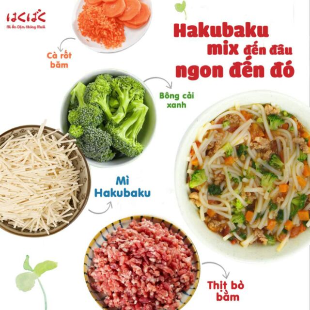 Mì somen / udon / mì ý tách muối cho bé từ 5m+ (100g)