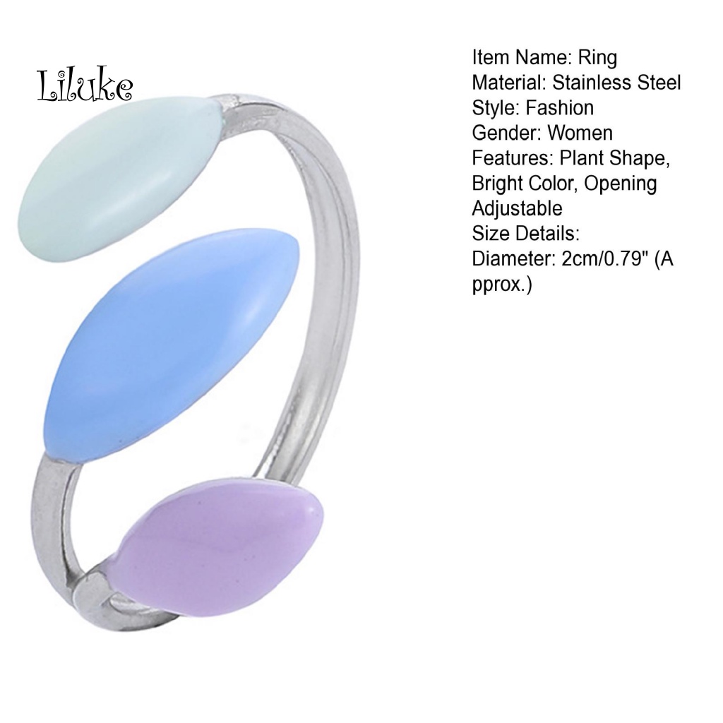 Nhẫn Hợp Kim Hở Màu Sắc Tươi Sáng Thời Trang