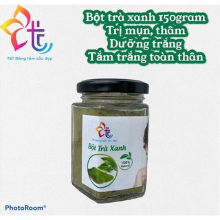 Bột trà xanh đắp mặt nạ