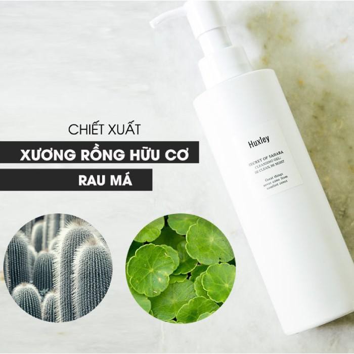Combo Làm Sạch Cấp Ẩm Sáng Da Chống Lão Hóa Chiết Xuất Xương Rồng Huxley (SRM Be Moist 200ml,SR Light And More 30ml)