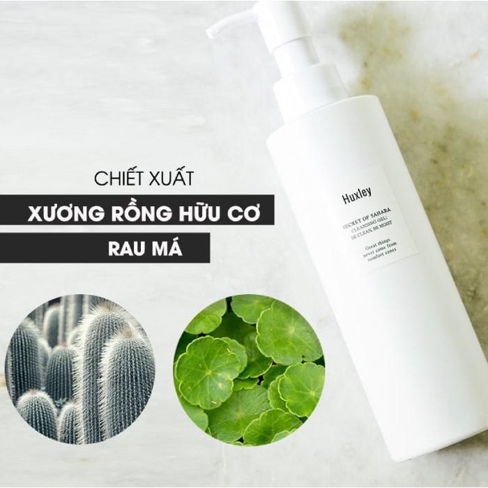 Combo Làm Sạch Cấp Ẩm Sáng Da Chống Lão Hóa Chiết Xuất Xương Rồng Huxley (SRM Be Moist 200ml,SR Light And More 30ml)