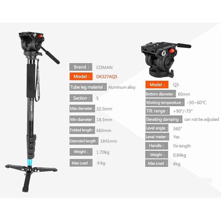 Chân Monopod Coman DK327AQ5