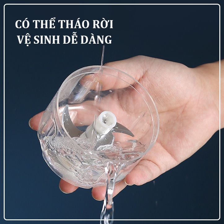 Máy xay mini, Máy xay tỏi ớt cầm tay 100ml - 250ml sử dụng cổng sạc USB tiện lợi ̣(BH 1 đổi 1)