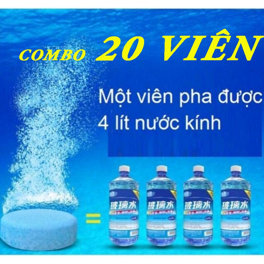 [VIP A] [LOẠI 1] Viên Sủi Nén Pha Nước Rửa Kính Ô tô Tiện Dụng (1 Viên = 4L Nước) - NHHS A10