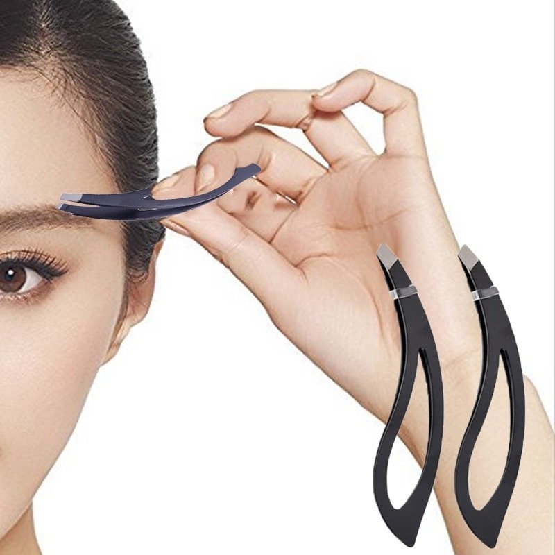 [Hàng mới về] Nhíp tỉa lông mày bằng thép không gỉ màu đen
