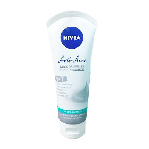 Sữa rửa mặt khoáng chất giúp ngừa mụn Nivea Anti - Acne Deep Clean Mud Foam 100gr