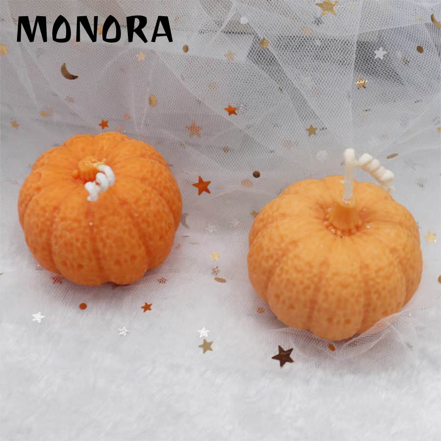 Nến thư giãn hình bí ngô MONORA C5.1 trang trí không khói sáp decor phụ kiện trang trí phòng - candle decor