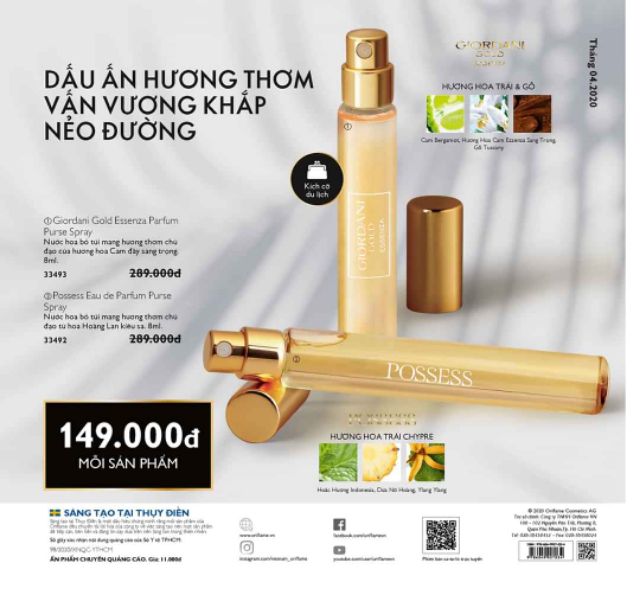 nước hoa mẫu thử 1ml