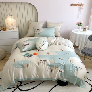 Bộ chăn ga lụa satin 100s, vải mềm, mịn, mát