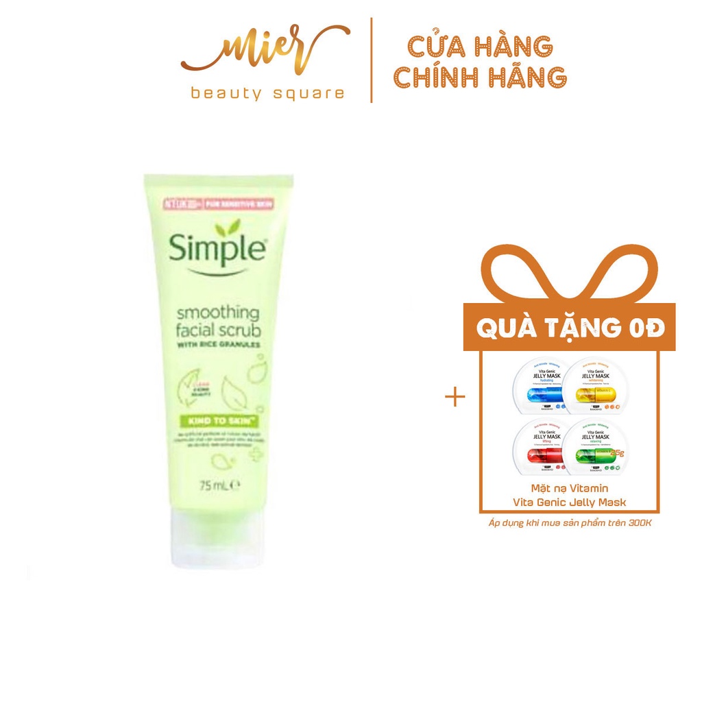 Tẩy Tế Bào Chết Simple Kind to Skin Smoothing Facial Scrub 75ml