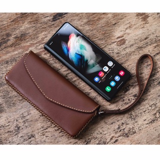 VÍ DA SAMSUNG GALAXY Z FOLD 3 - Chính hãng Khắc Tên, chất liệu da bò