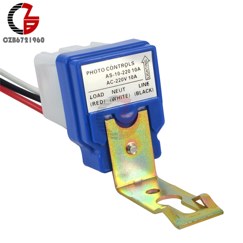 Công tắc AC 220V DC 12V 24V tự động bật tắt đèn đường Photocell 10A | BigBuy360 - bigbuy360.vn