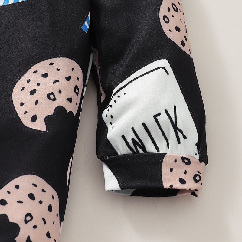 Áo liền quần MIKRDOO tay dài in họa tiết vui nhộn độc đáo dành cho bé trai sơ sinh