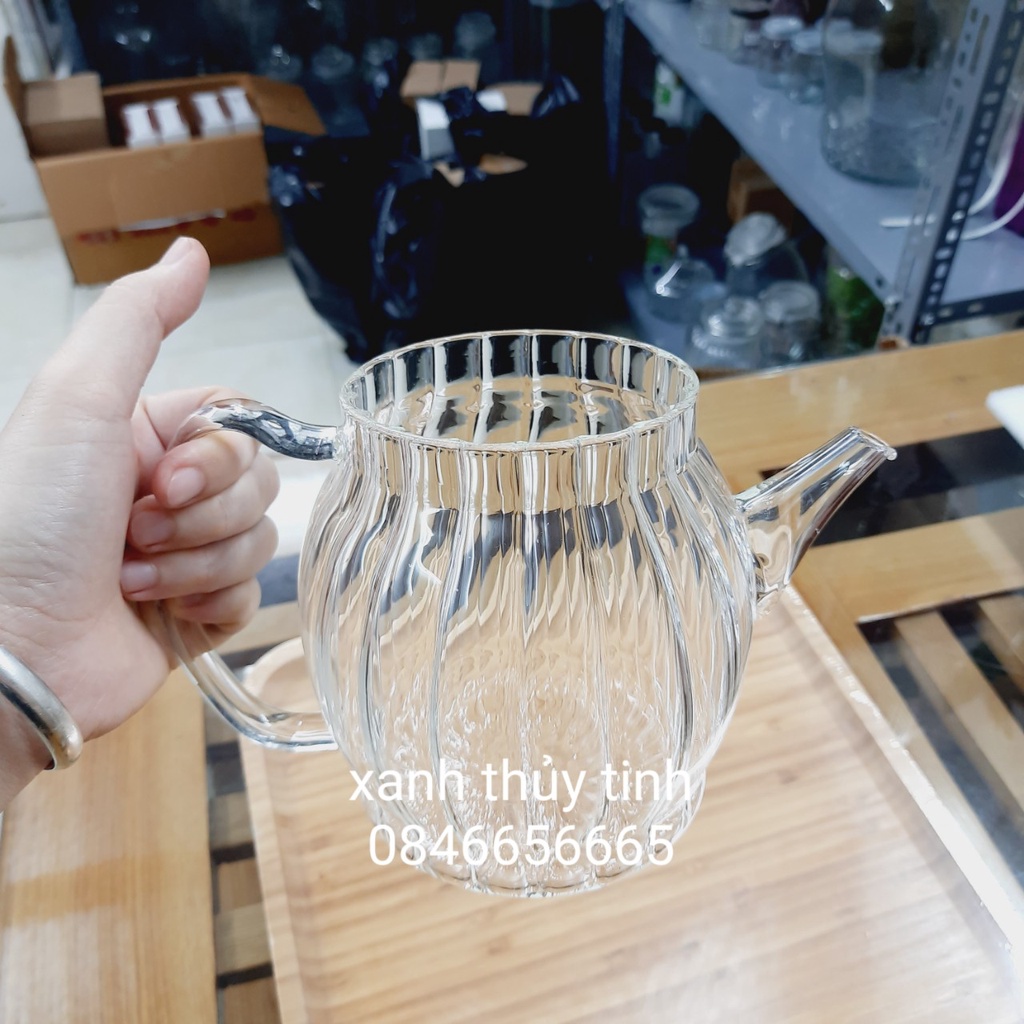 Ấm thủy tinh 2 lõi lọc 900ml - AT4