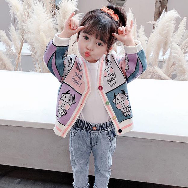 Áo khoác len thời trang mùa thu phong cách Hàn Quốc mới dành cho bé gái