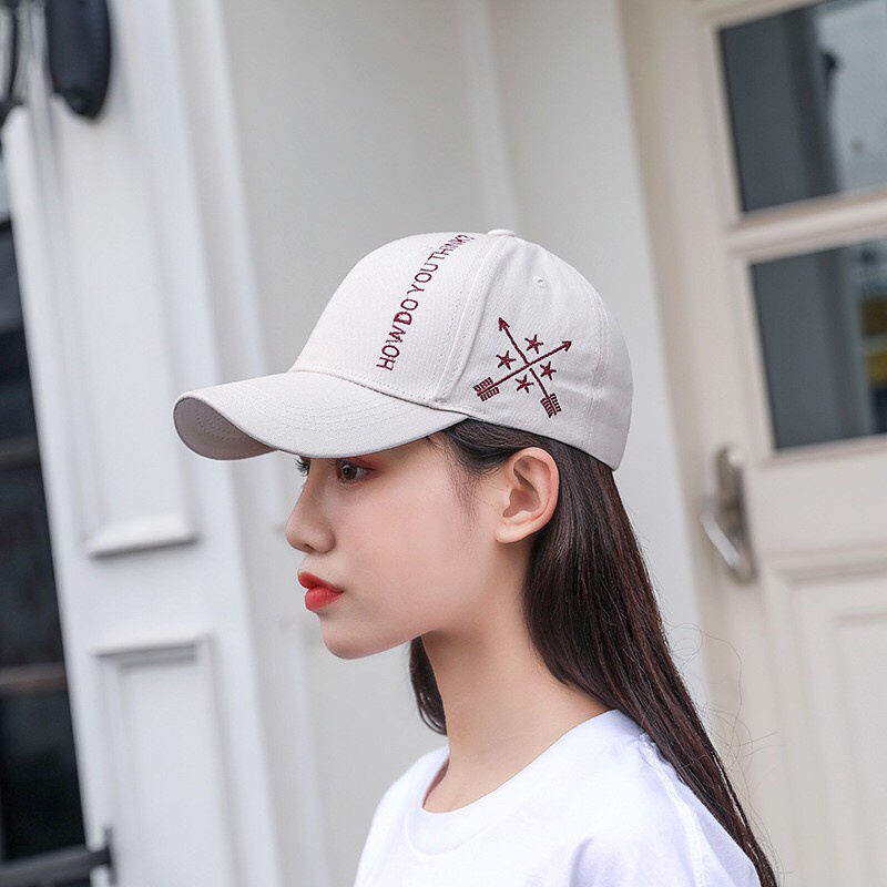 Mũ nón lưỡi trai thêu chữ How do you think