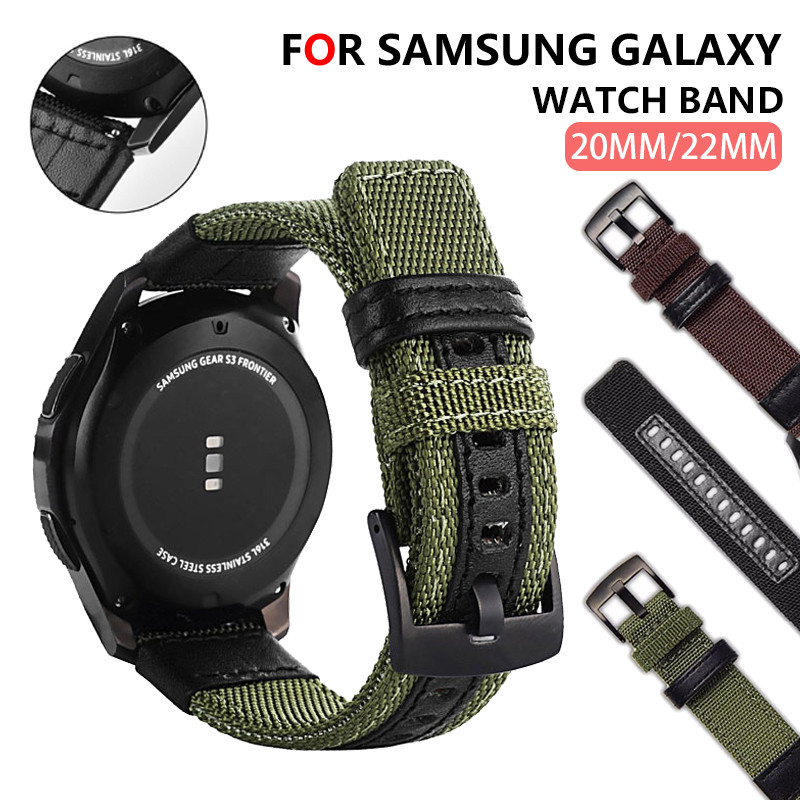 Dây Đeo Nylon Cho Đồng Hồ Thông Minh Samsung Galaxy Watch 5 4 3 46Mm Band Gear S3 Frontier Classic 22Mm 20Mm 20Mm 22Mm