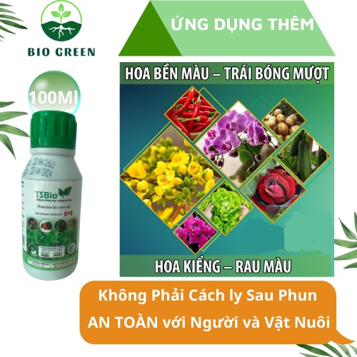 Phân bón lá hữu cơ vi sinh TSBIO ,cung cấp vi lượng cho cây, kích rễ đâm chồi, phục hồi cây suy yếu