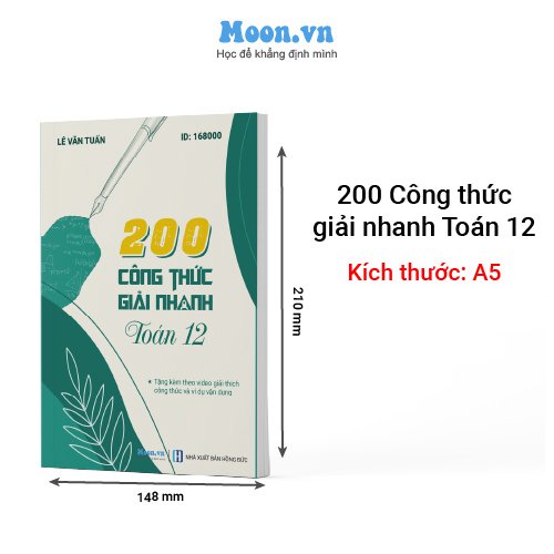 Sổ tay A6 tra cứu công thức toán học lớp 12, sổ tay kiến thức ôn thi thpt quốc gia 2022.