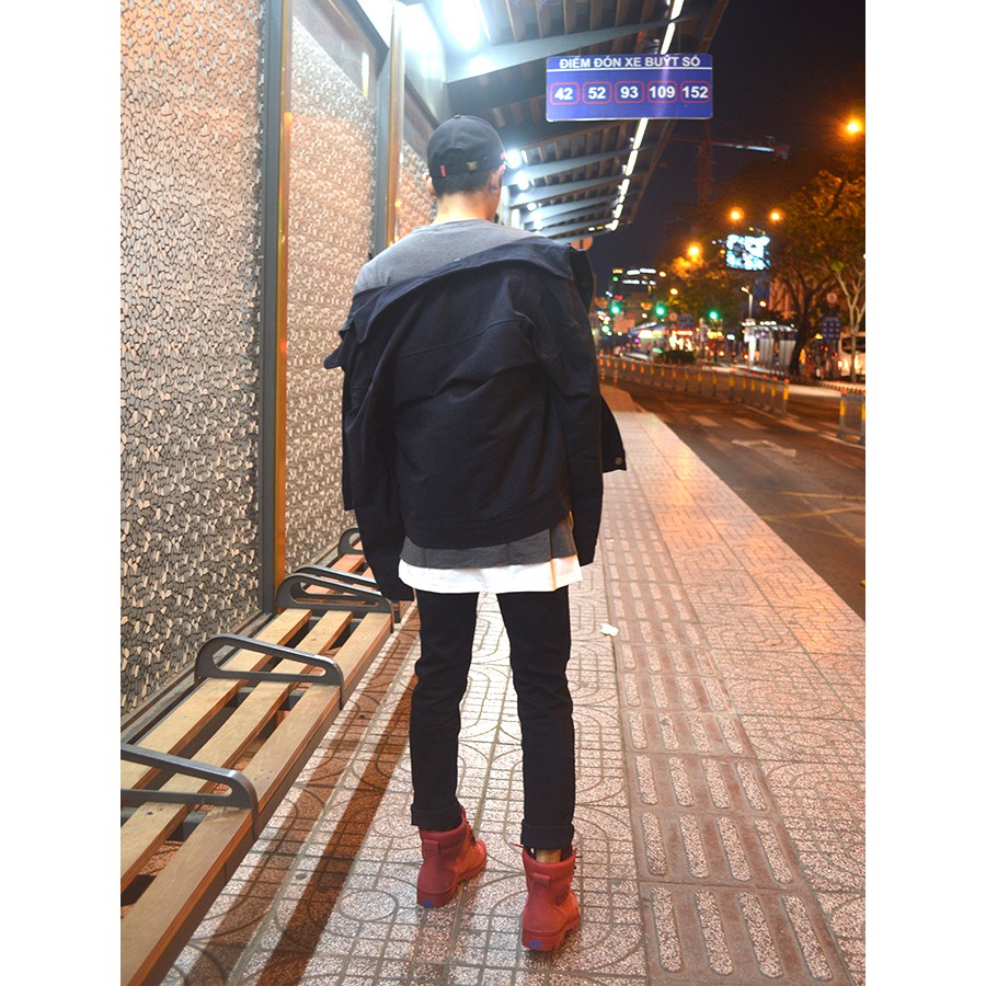 Áo thun LONGTEE VGREY phối trắng Unisex Thesixpack