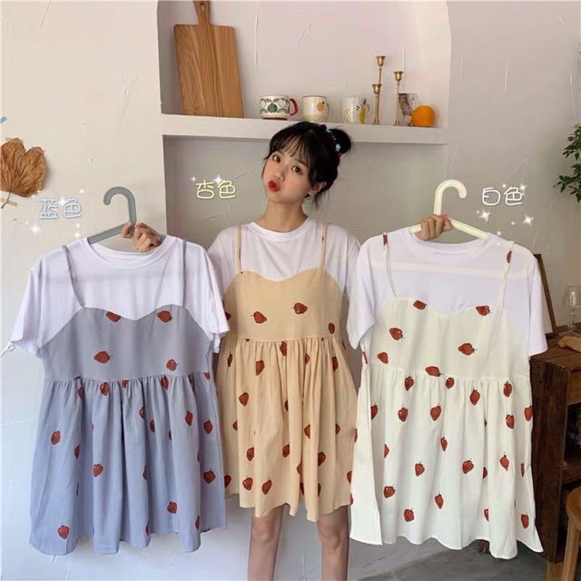 🍓Váy Baby Doll Dâu Trái Cây!!! | BigBuy360 - bigbuy360.vn