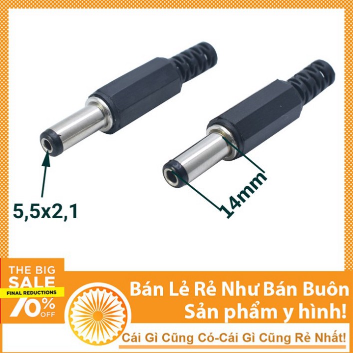 Đầu Jack DC 5.5x2.1mm ( Đực )