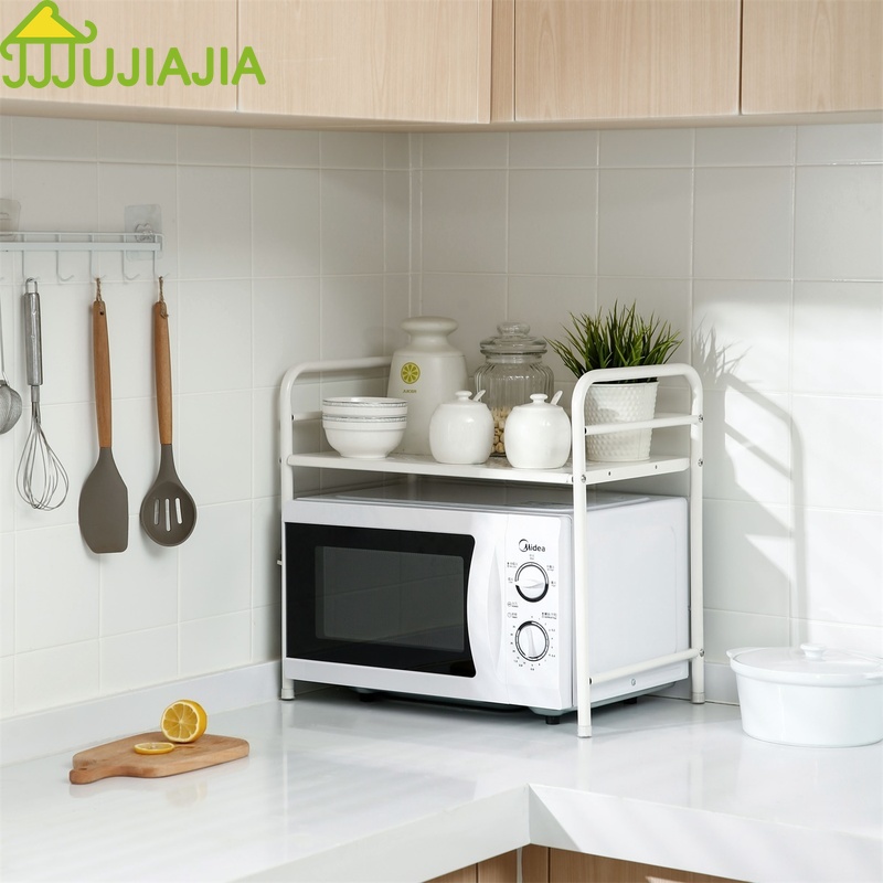 Giá Để Dụng Cụ / Gia Vị JUJIAJIA Đặt Trên Lò Vi Sóng 2 Tầng Tiện Dụng
