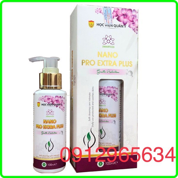 Dung dịch vệ sinh Nano Pro Extra Plus của Học viện Quân Y giúp làm sạch và giữ hương thơm lâu