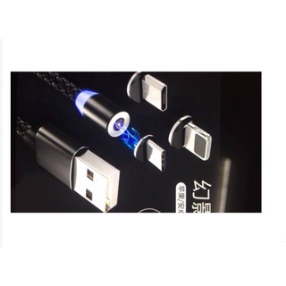 Cáp Sạc Nam Châm Tròn Xoay 360 Độ cho đt Android cổng Micro, IPHONE hoặc TypeC