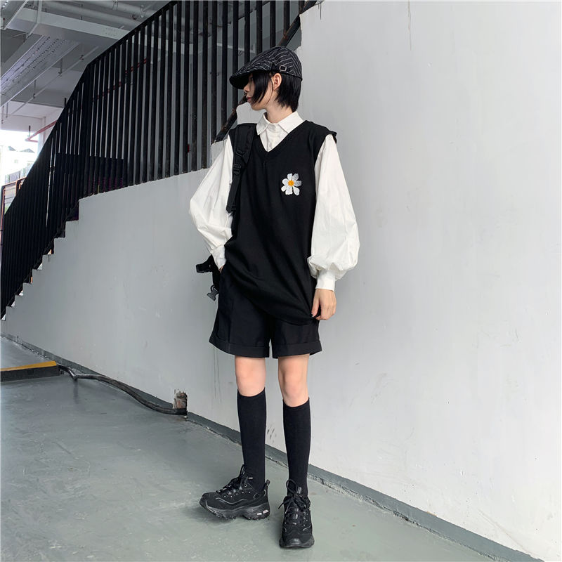 Áo gile bằng vải lông nhung thời trang cho nữ sinh