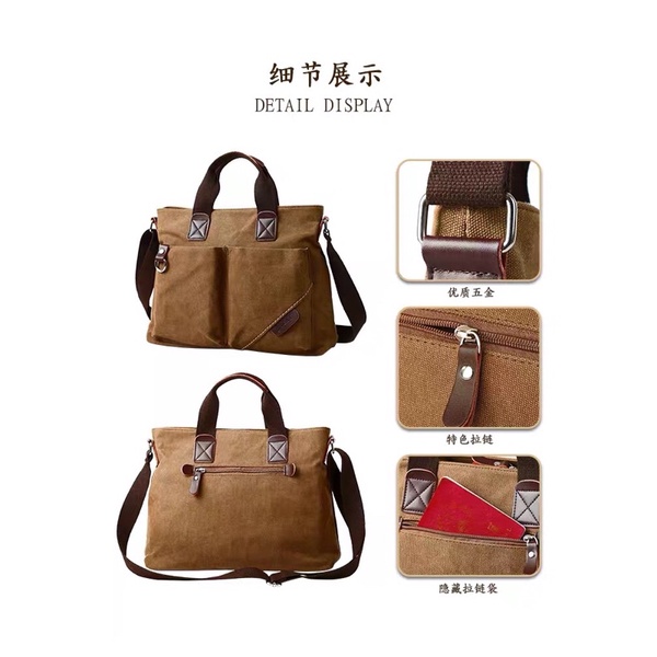 Cặp công sở nam 👜Túi đựng laptop dân văn phòng cao cấp vải canvas dày dặn sức chứa lớn | BigBuy360 - bigbuy360.vn