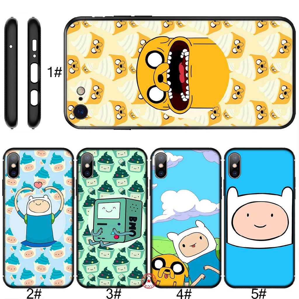 Ốp lưng silicone họa tiết hoạt hình Adventure Time cho iPhone XS Max XR X 10 7 8 Plus 6 6s 5 5s SE