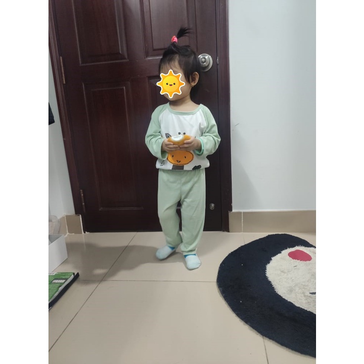 Bộ dài tay thu đông bé trai bé gái mặc nhà đi học đi chơi Hạ Băng Designs vải cotton 1-5 tuổi, 8-18kg