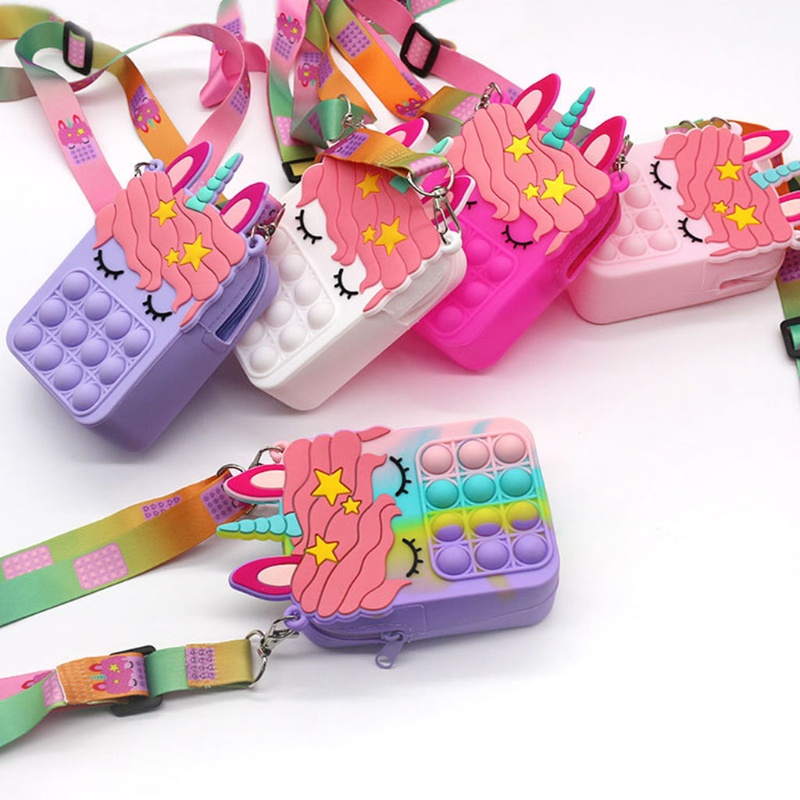 Đồ Chơi Bóp Bong Bóng Mini Giảm Căng Thẳng Có Ví Đựng Tiền Xu Dễ Thương Cho Trẻ Em Và Người Lớn