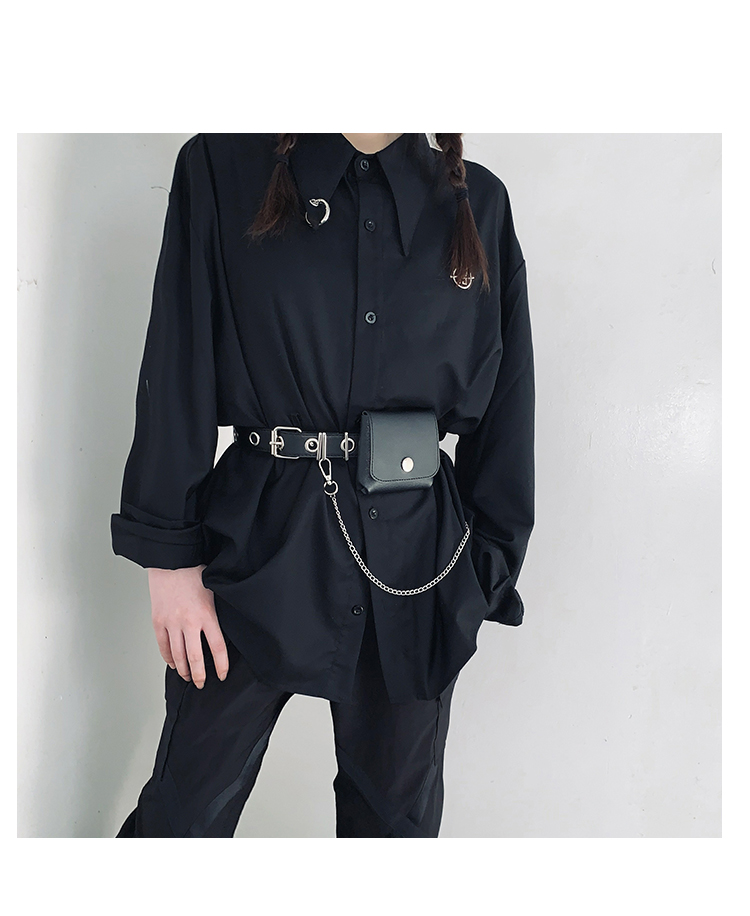 Thắt lưng phối xích và túi đựng đồ phong cách punk 22580