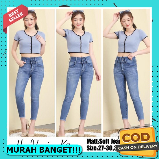 LEVIS Quần Jean Dài Cullote Lưng Cao Dày Dặn Màu Xanh Dương Cá Tính Cho Nữ