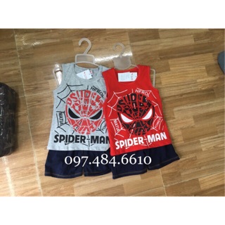Bộ Spider Man cho bé trai 100%cotton