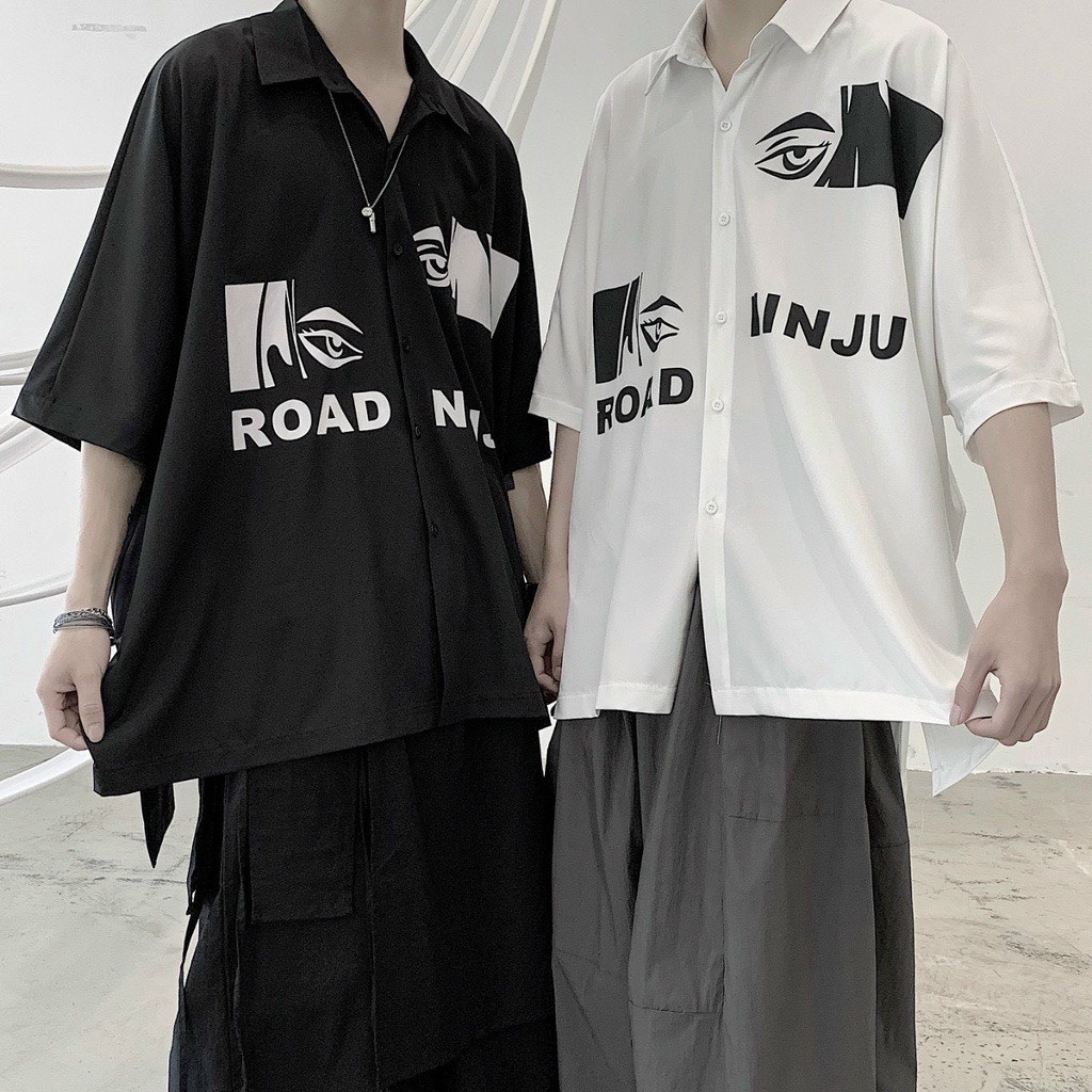 Áo sơ mi chữ ROAD tay lỡ nam nữ mặc được Unisex phong cách chất