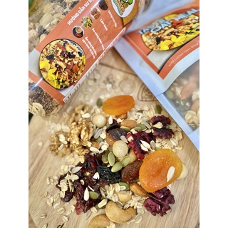 Ngũ cốc granola Tastii yến mạch vị nguyên bản mix 12 loại hạt và trái cây nhập khẩu chất lượng loại 1 ăn kiêng giảm cân
