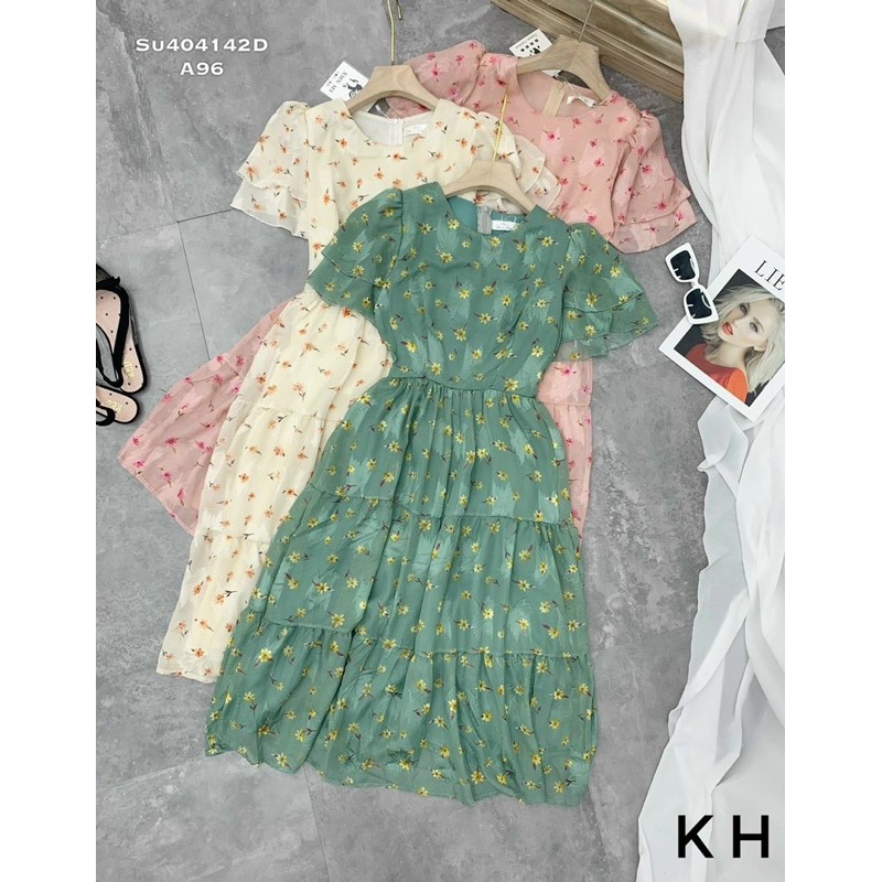 đầm maxi hoa tầng bivsize 55kg-90kg